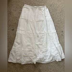 Edikted White Tiered Maxi Skirt